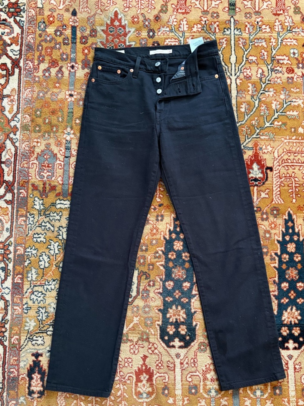 Levi's Wedgie Straight Fit High Rise Women's Jeans - Black Size 26